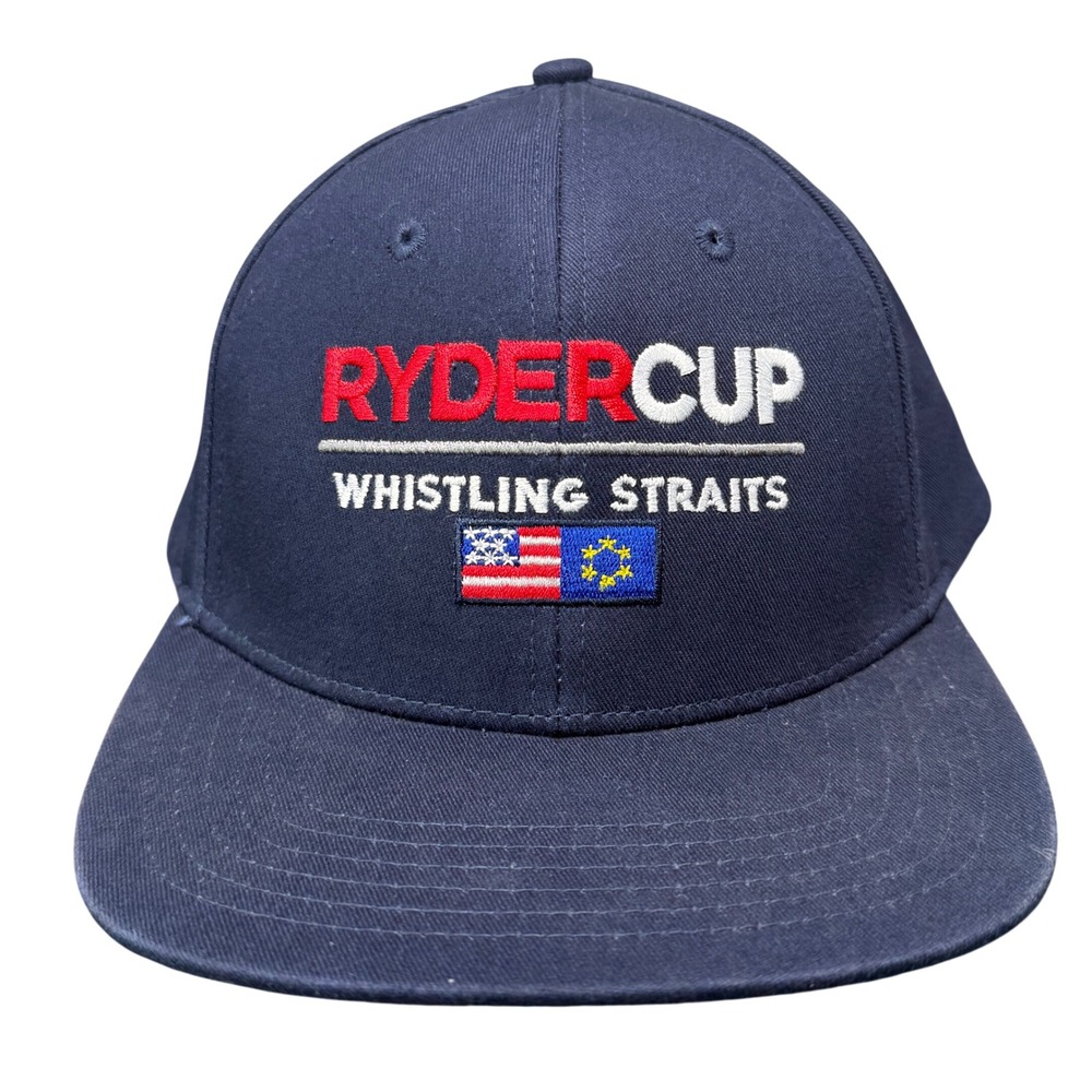 Ahead Ryder Cup Hat Mens OSFA Navy Blue Whistling Straits 2020 Golf Snapback Cap